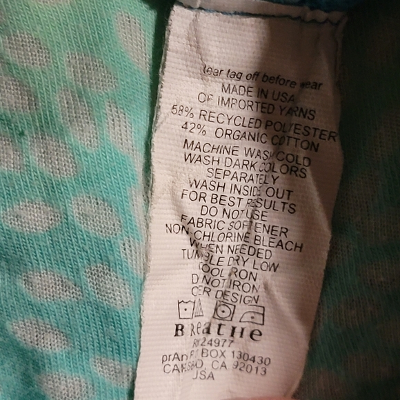 Prana Blue, green, yellow Ombre Burnout Hoodie Lightweight Longsleeve W's Medium - Picture 9 of 11